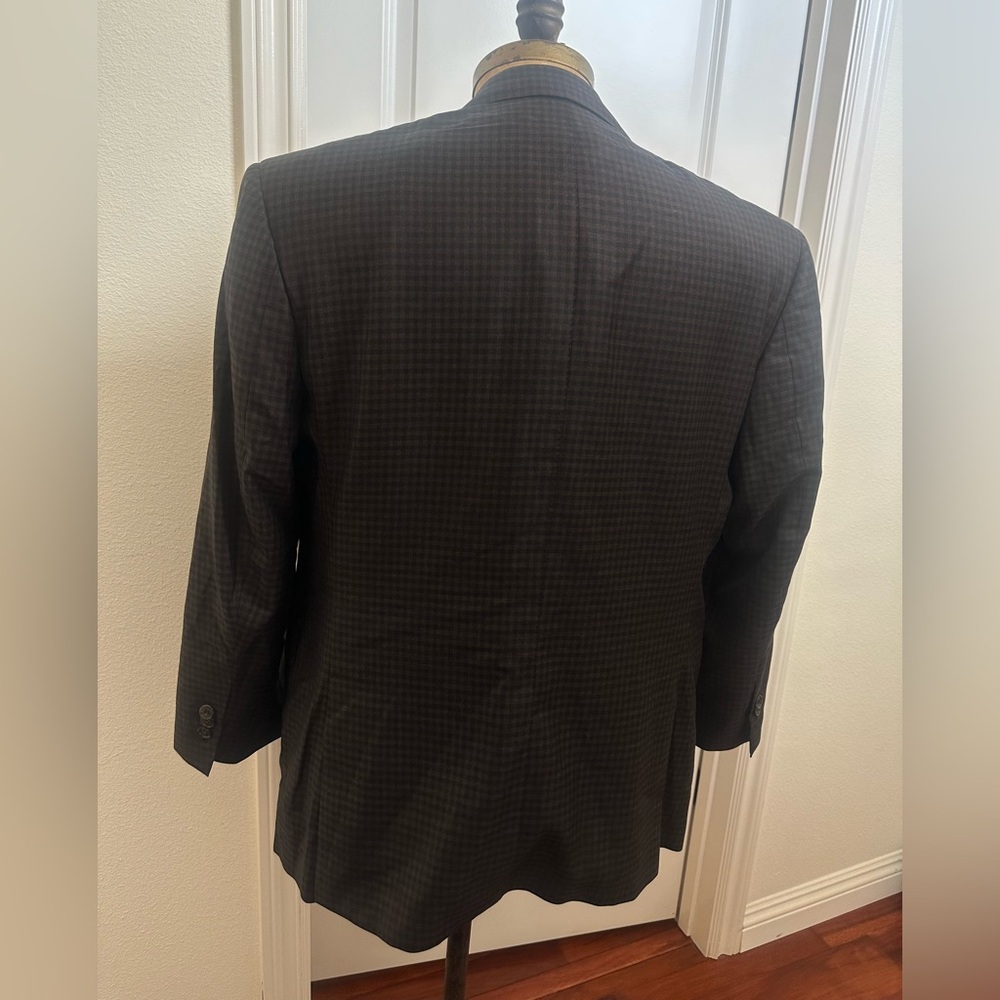 Men's Black & brown custom Checkered Blazer - Picture 4 of 4